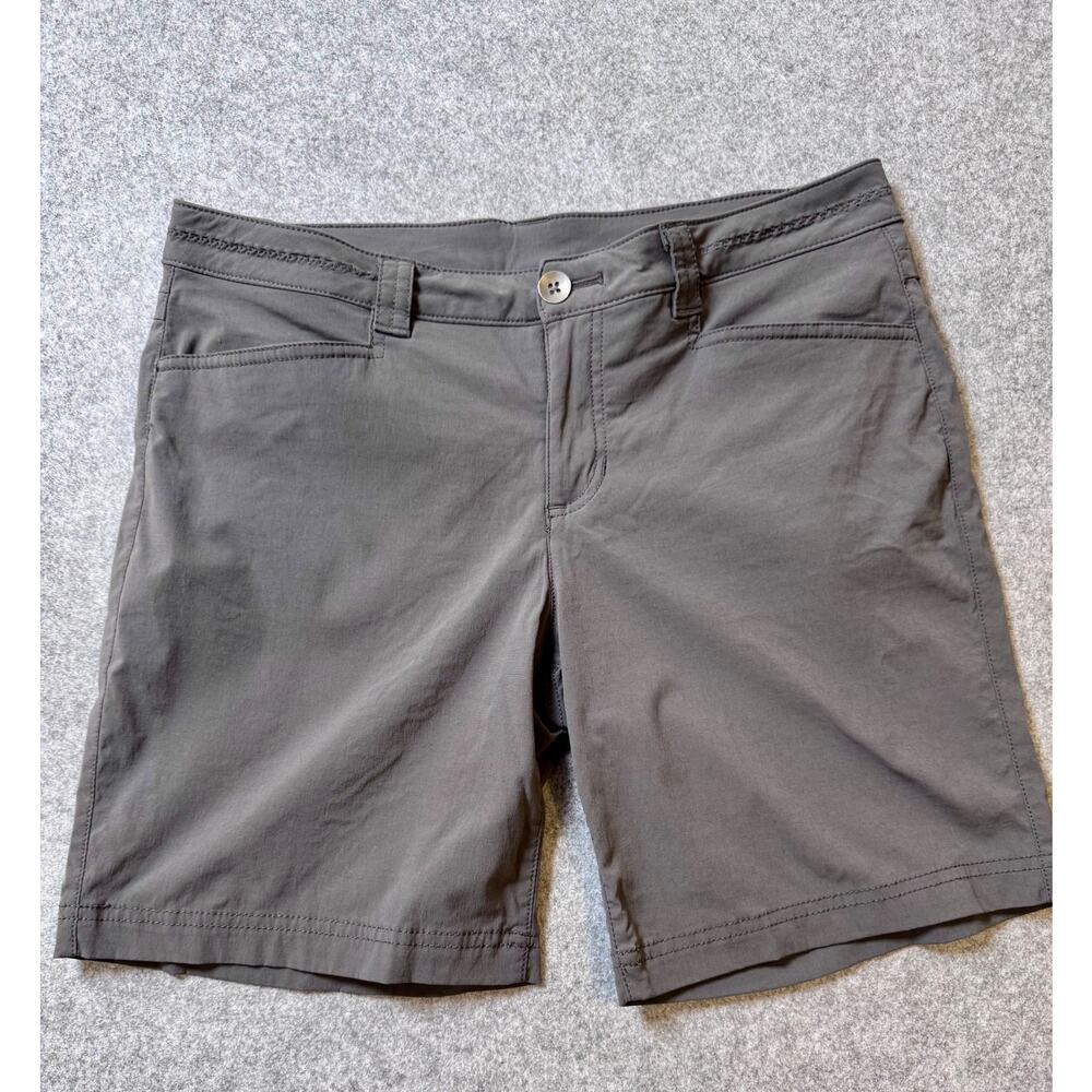 Eddie Bauer Womens 6 Gray Hiking Shorts Stretch Nylon Outdoor Trail - Picture 1 of 11